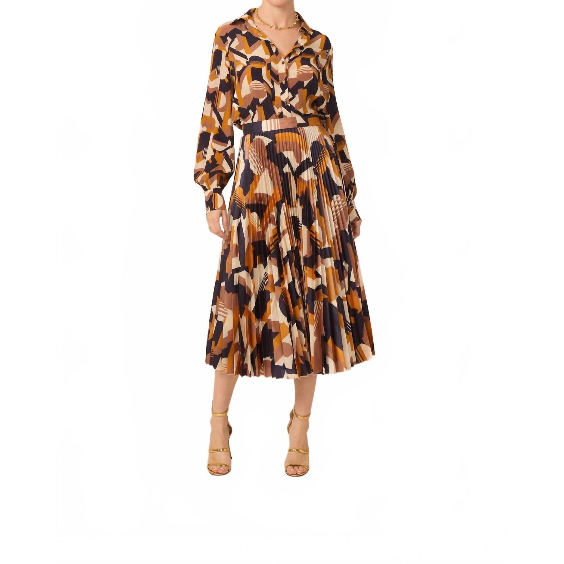 New Gilner Farrar Braylen Midi Skirt In Studio 54